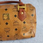 MCM Vintage Boston Bag Brown Visetos Coated Canvas With Leather And Gold Hardware #OLLO-1 - Image 4