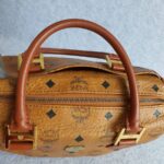 MCM Vintage Boston Bag Brown Visetos Coated Canvas With Leather And Gold Hardware #OLLO-1 - Image 17