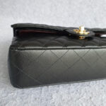 Chanel Medium Double Flap Black Grained Calfskin with Gold Hardware #OLKT-1 - Image 9