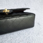 Chanel Medium Double Flap Black Grained Calfskin with Gold Hardware #OLKT-1 - Image 10