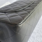 Chanel Medium Double Flap Black Grained Calfskin with Gold Hardware #OLKT-1 - Image 14