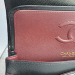 Chanel Medium Double Flap Black Grained Calfskin with Gold Hardware #OLKT-1 - Image 19