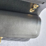 Chanel Medium Double Flap Black Grained Calfskin with Gold Hardware #OLKT-1 - Image 18