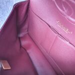 Chanel Medium Double Flap Black Grained Calfskin with Gold Hardware #OLKT-1 - Image 32