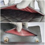 Chanel Medium Double Flap Black Grained Calfskin with Gold Hardware #OLKT-1 - Image 25