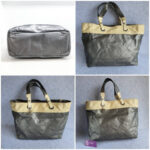 Chanel Paris Biarittz Grey/Beige Coated Canvas with Leather and Silver Hardware #GLOLS-1 - Image 2