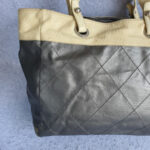 Chanel Paris Biarittz Grey/Beige Coated Canvas with Leather and Silver Hardware #GLOLS-1 - Image 5