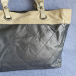 Chanel Paris Biarittz Grey/Beige Coated Canvas with Leather and Silver Hardware #GLOLS-1 - Image 6