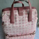 Chanel Traveline Travel Bag Pink Canvas with Leather and Silver Hardware #OLRK-1 - Image 24