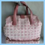 Chanel Traveline Travel Bag Pink Canvas with Leather and Silver Hardware #OLRK-1 - Image 5