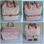 Chanel Traveline Travel Bag Pink Canvas with Leather and Silver Hardware #OLRK-1 - Image 2