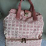 Chanel Traveline Travel Bag Pink Canvas with Leather and Silver Hardware #OLRK-1 - Image 3