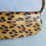 Dior Vintage Small Tote Brown/Black Leopard Print Snake Skin with Silver Hardware #GLOLU-4 - Image 6