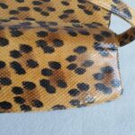 Dior Vintage Small Tote Brown/Black Leopard Print Snake Skin with Silver Hardware #GLOLU-4 - Image 4