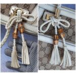 Gucci Bella Brown/White Canvas with Leather and Gold Hardware #OLSK-4 - Image 25