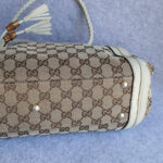 Gucci Bella Brown/White Canvas with Leather and Gold Hardware #OLSK-4 - Image 12