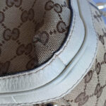 Gucci Bella Brown/White Canvas with Leather and Gold Hardware #OLSK-4 - Image 13