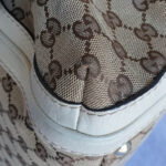 Gucci Bella Brown/White Canvas with Leather and Gold Hardware #OLSK-4 - Image 14