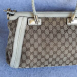 Gucci Bella Brown/White Canvas with Leather and Gold Hardware #OLSK-4 - Image 5