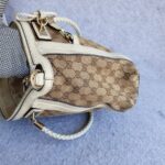 Gucci Bella Brown/White Canvas with Leather and Gold Hardware #OLSK-4 - Image 10