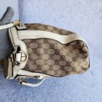 Gucci Bella Brown/White Canvas with Leather and Gold Hardware #OLSK-4 - Image 9