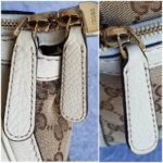 Gucci Bella Brown/White Canvas with Leather and Gold Hardware #OLSK-4 - Image 27