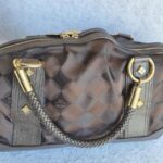 MCM Boston Bag Brown Canvas With Leather And Gold Hardware #OLSL-6 - Image 21