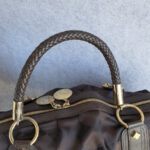 MCM Boston Bag Brown Canvas With Leather And Gold Hardware #OLSL-6 - Image 19