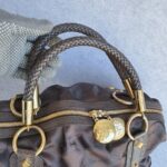 MCM Boston Bag Brown Canvas With Leather And Gold Hardware #OLSL-6 - Image 20