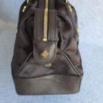 MCM Boston Bag Brown Canvas With Leather And Gold Hardware #OLSL-6 - Image 8