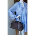 MCM Boston Bag Brown Canvas With Leather And Gold Hardware #OLSL-6 - Image 32