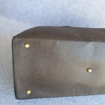 MCM Boston Bag Brown Canvas With Leather And Gold Hardware #OLSL-6 - Image 11