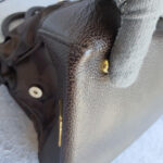 MCM Boston Bag Brown Canvas With Leather And Gold Hardware #OLSL-6 - Image 13