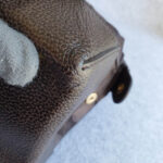 MCM Boston Bag Brown Canvas With Leather And Gold Hardware #OLSL-6 - Image 14