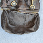 MCM Boston Bag Brown Canvas With Leather And Gold Hardware #OLSL-6 - Image 29