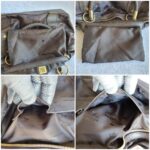 MCM Boston Bag Brown Canvas With Leather And Gold Hardware #OLSL-6 - Image 26