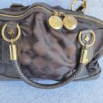MCM Boston Bag Brown Canvas With Leather And Gold Hardware #OLSL-6 - Image 22