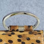 Dior Vintage Tote Brown/Black Snake Skin with Silver Hardware #GLOCC-2 - Image 16