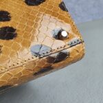 Dior Vintage Tote Brown/Black Snake Skin with Silver Hardware #GLOCC-2 - Image 13