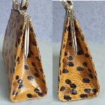 Dior Vintage Tote Brown/Black Snake Skin with Silver Hardware #GLOCC-2 - Image 7