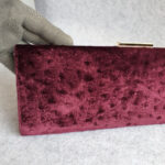 Ferragamo Sling Bag/Clutch Dark Purple Velvet with Gold Hardware #OUCK-3 - Image 3