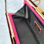 Ferragamo Sling Bag/Clutch Dark Purple Velvet with Gold Hardware #OUCK-3 - Image 16