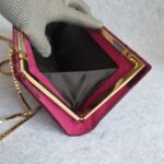 Ferragamo Sling Bag/Clutch Dark Purple Velvet with Gold Hardware #OUCK-3 - Image 14
