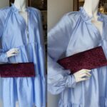 Ferragamo Sling Bag/Clutch Dark Purple Velvet with Gold Hardware #OUCK-3 - Image 18