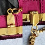Ferragamo Sling Bag/Clutch Dark Purple Velvet with Gold Hardware #OUCK-3 - Image 12