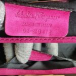 Ferragamo Sling Bag/Clutch Dark Purple Velvet with Gold Hardware #OUCK-3 - Image 11