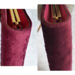 Ferragamo Sling Bag/Clutch Dark Purple Velvet with Gold Hardware #OUCK-3 - Image 7