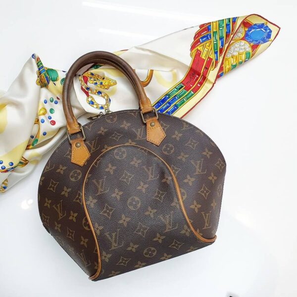 LV Ellipse PM Brown Monogram Canvas with Leather and Gold Hardware #OUEO-2