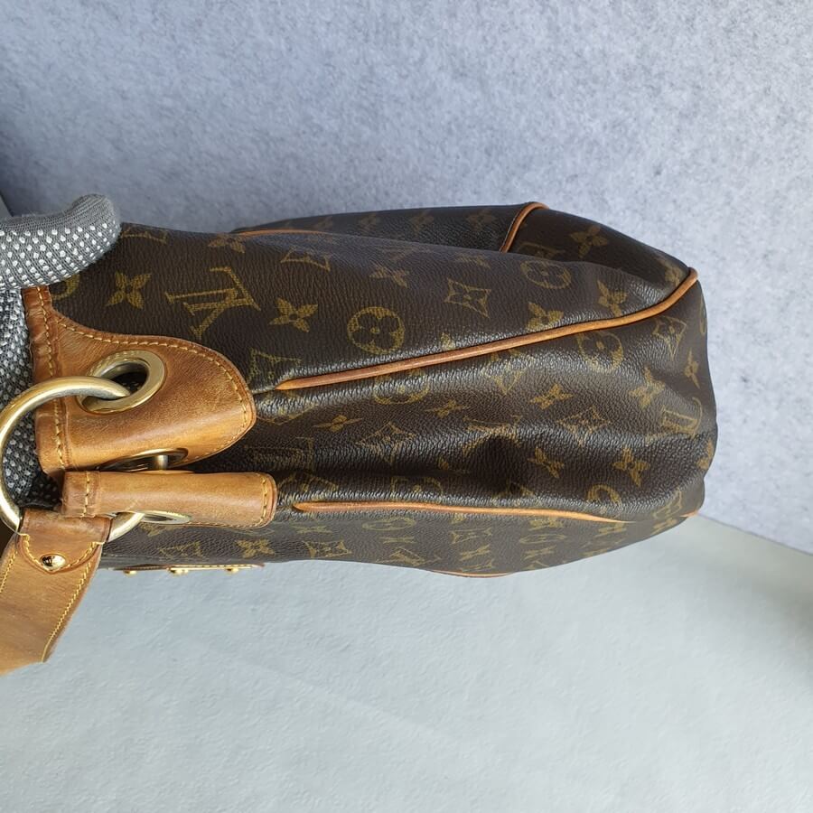 Auth Louis Vuitton Monogram Galliera PM Shoulder Bag Brown M56382