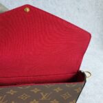 LV M61276 Felicie Pochette Brown Monogram Canvas with Gold Hardware #TOLK-1 - Image 15